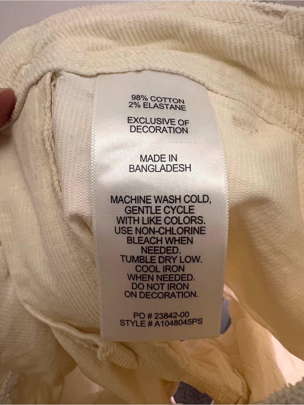 Hang Ten White Corduroy Shorts Size 4 High Rise Summer Coastal Casual - Picture 10 of 10